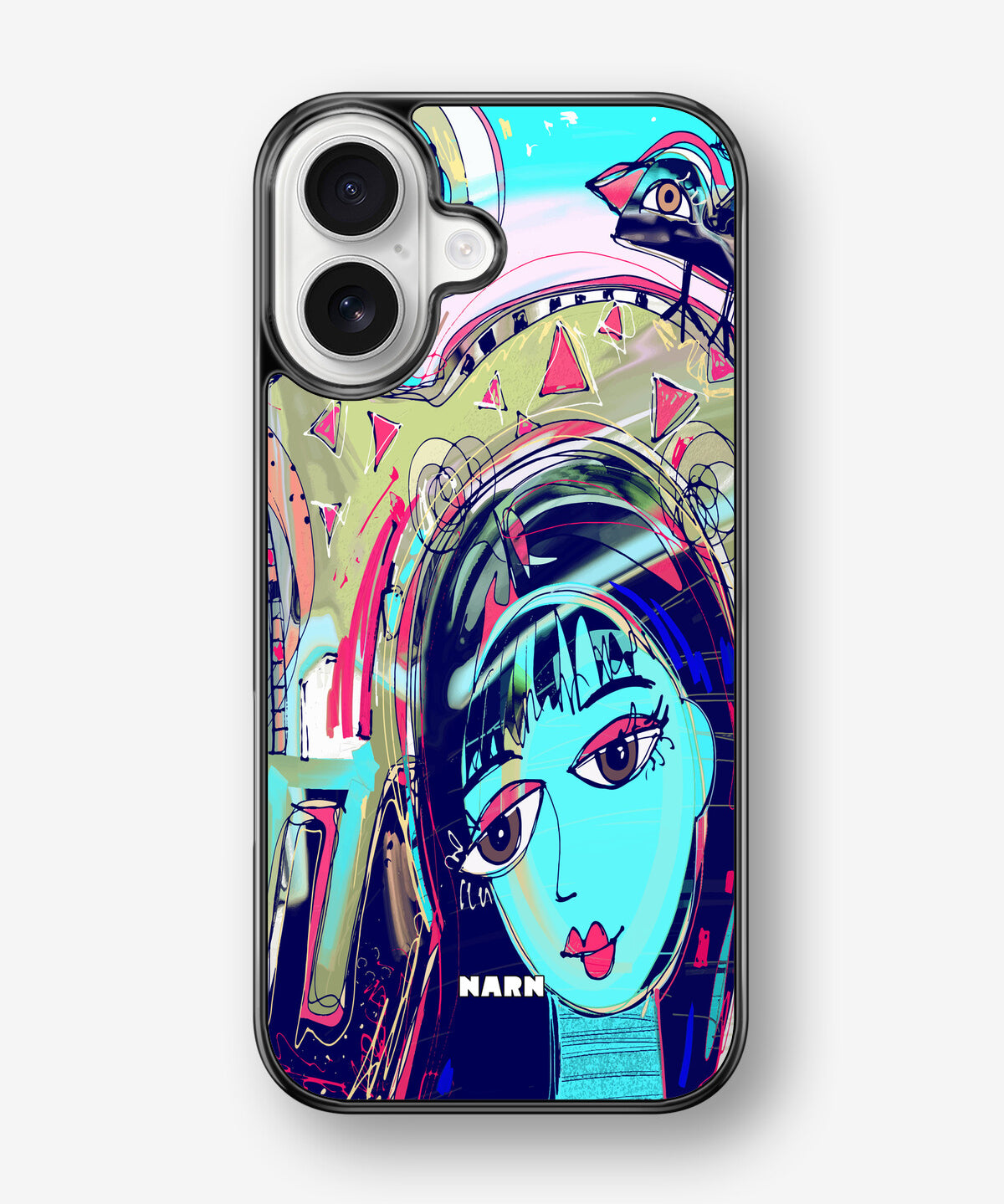 iPhone 17 Hard Case – Abstract Cat - View 1