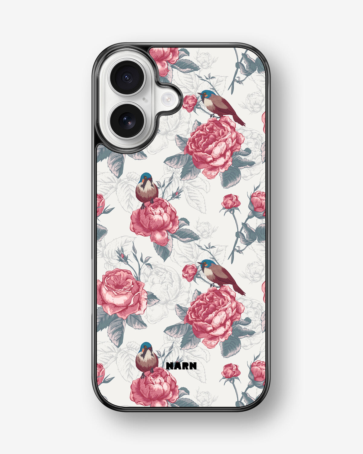 iPhone 17 Hard Case – Birds Among Roses - View 1