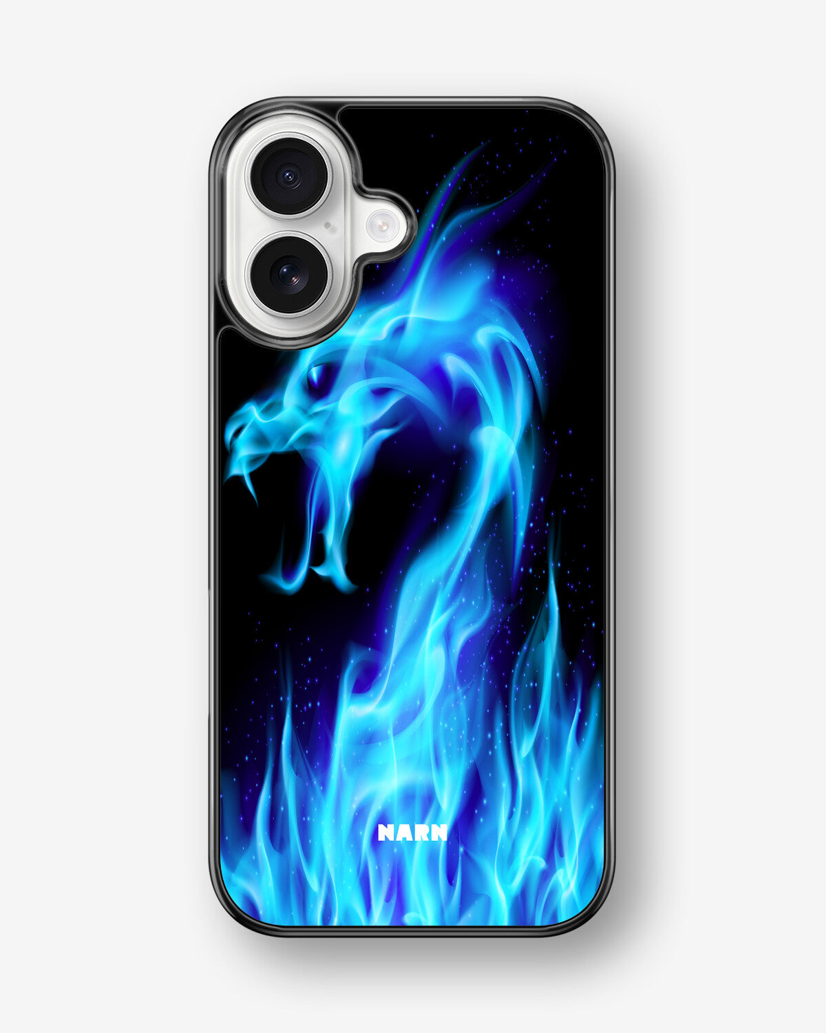 iPhone 17 Hard Case – Blue Flames Dragon - View 1