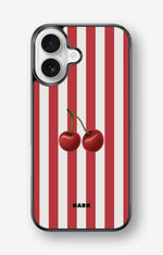 iPhone 17 Hard Case – Cherry Stripes - View 1