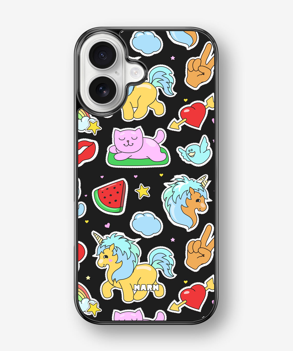 iPhone 17 Hard Case – Cute Stickers - View 1