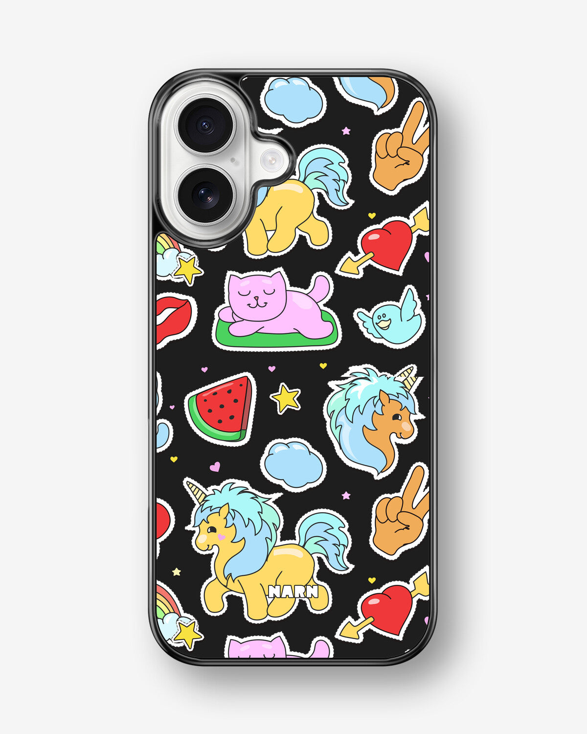 iPhone 17 Hard Case – Cute Stickers - View 1