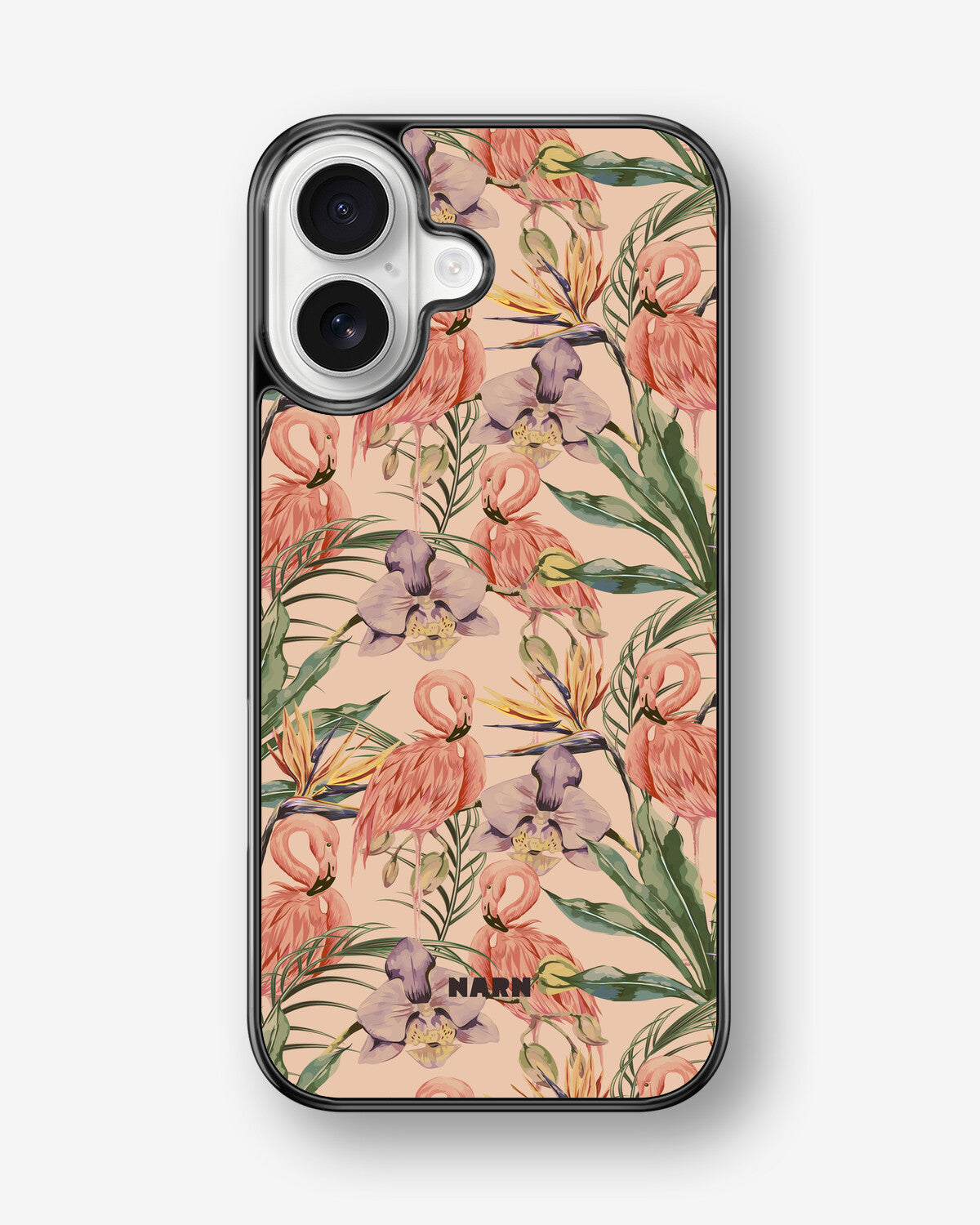 iPhone 17 Hard Case – Flamingos & Flowers - View 1