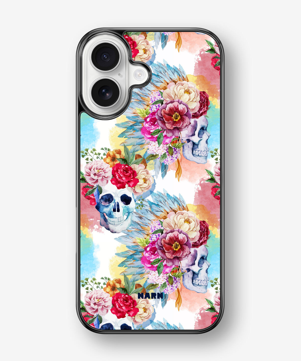iPhone 17 Hard Case – Flowered Skulls - View 1