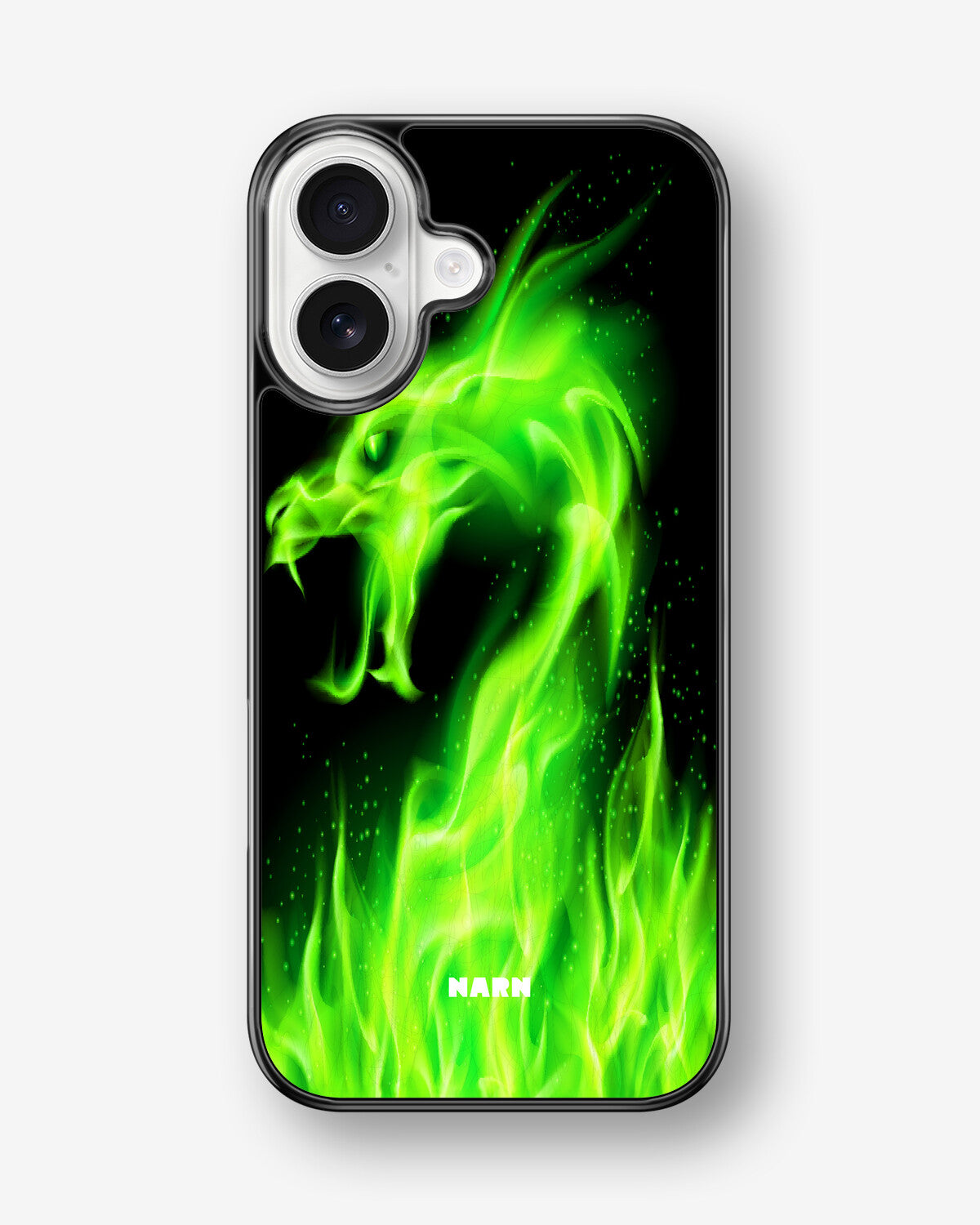 iPhone 17 Hard Case – Green Flames Dragon - View 1