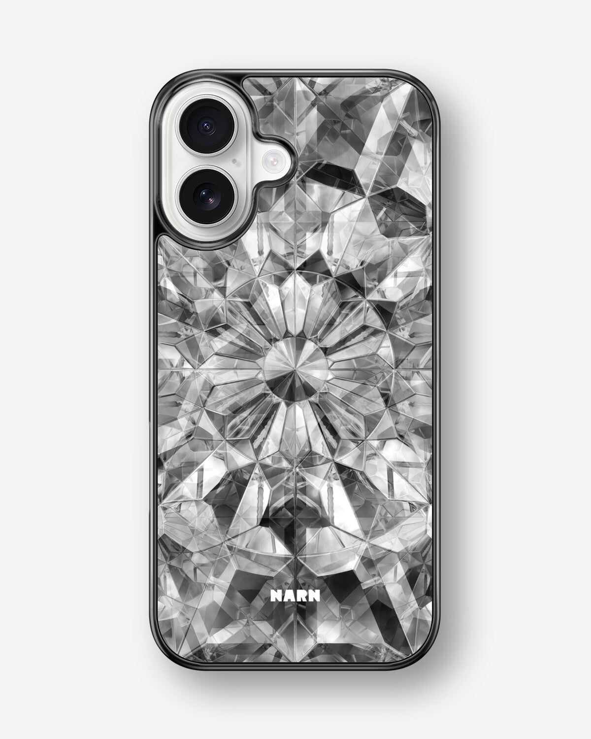 iPhone 17 Hard Case – Grey Crystals - View 1