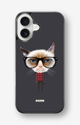 iPhone 17 Hard Case – Hipster Cat - View 1