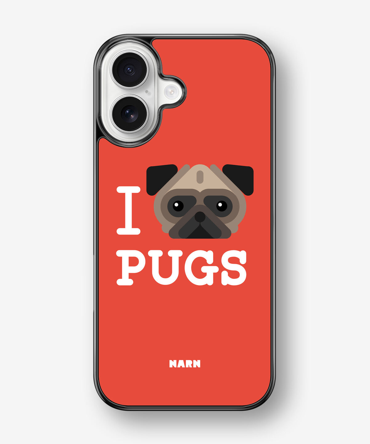 iPhone 17 Hard Case – I Love Pugs - View 1