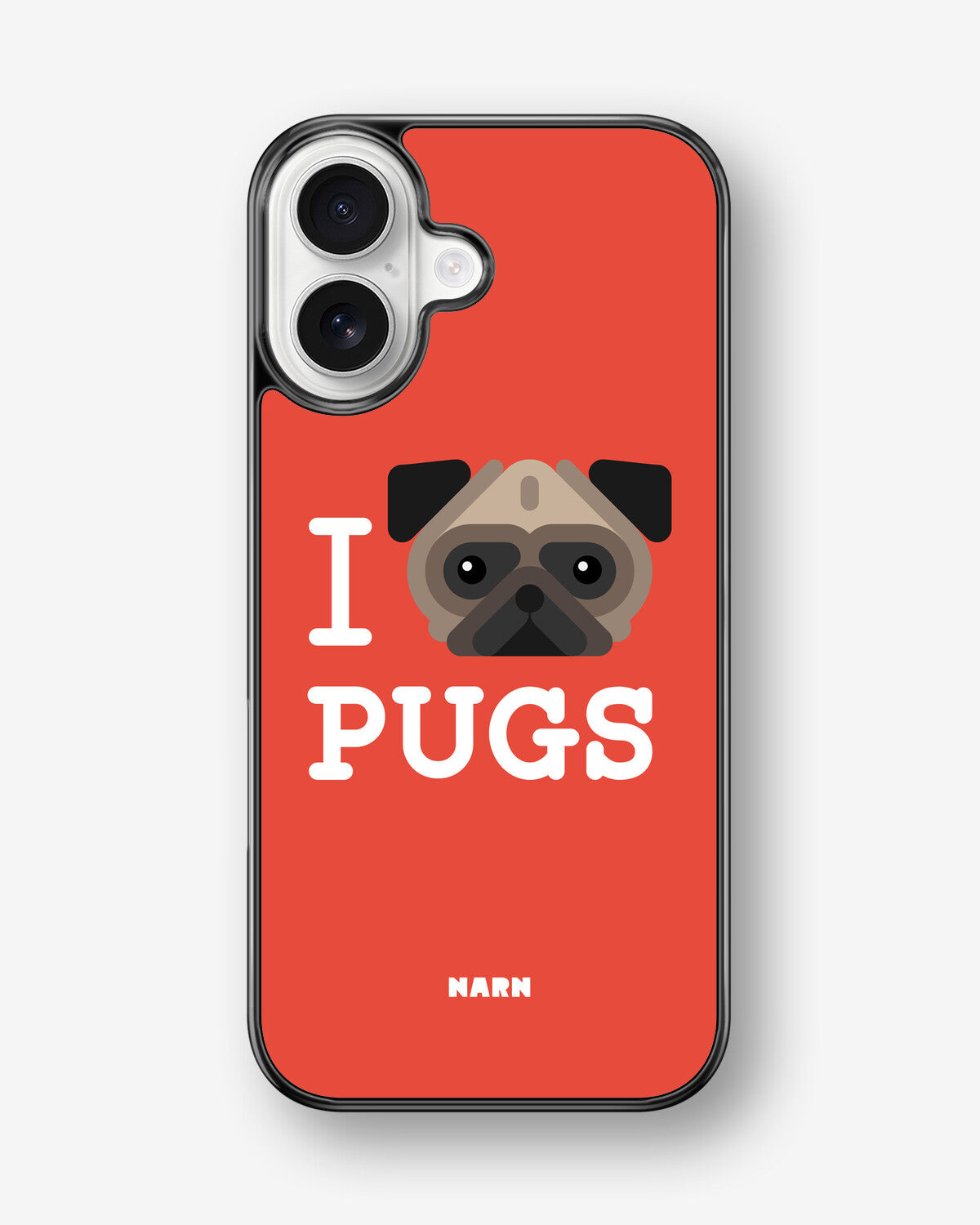 iPhone 17 Hard Case – I Love Pugs - View 1