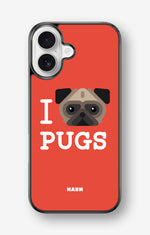 iPhone 17 Hard Case – I Love Pugs - View 1
