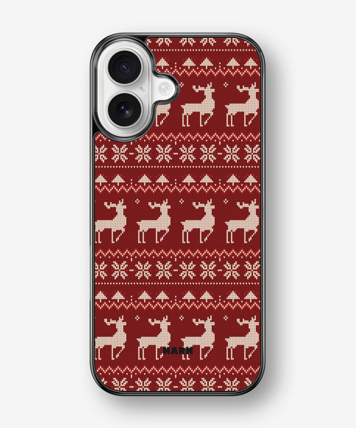 iPhone 17 Hard Case – Reindeer Knit - View 1