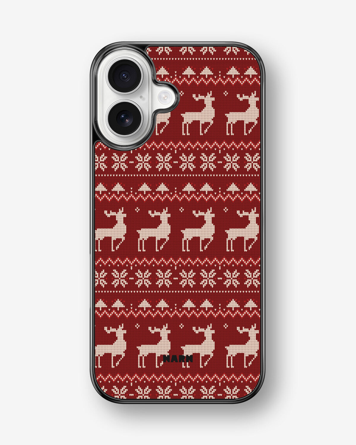 iPhone 17 Hard Case – Reindeer Knit - View 1