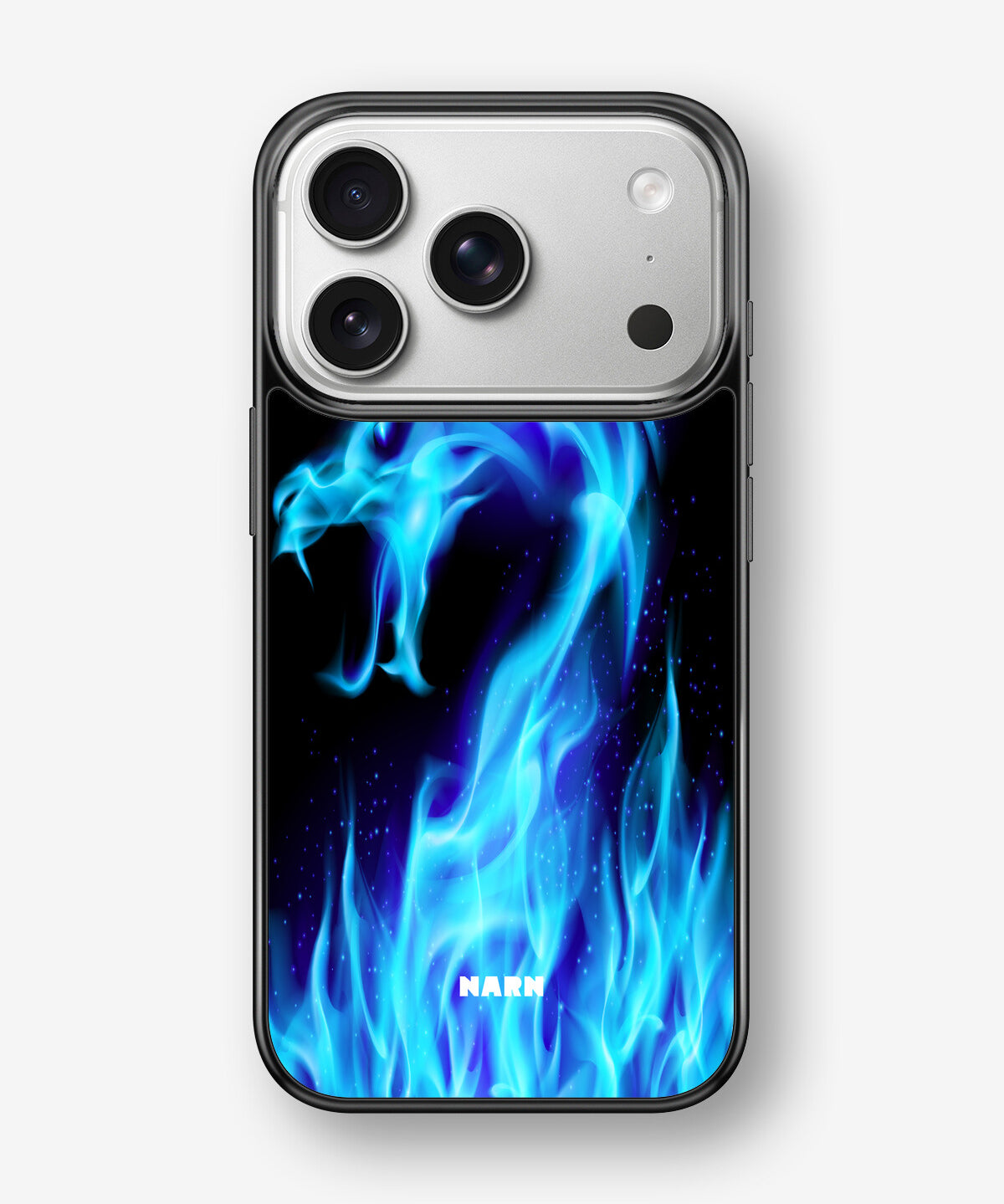 iPhone 17 Pro Hard Case – Blue Flames Dragon - View 1