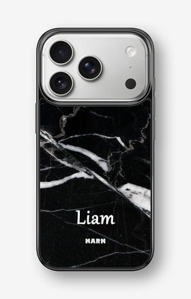 iPhone 17 Pro Hard Case – Custom - Black Marble - View 1