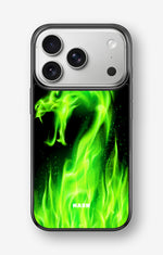 iPhone 17 Pro Hard Case – Green Flames Dragon - View 1