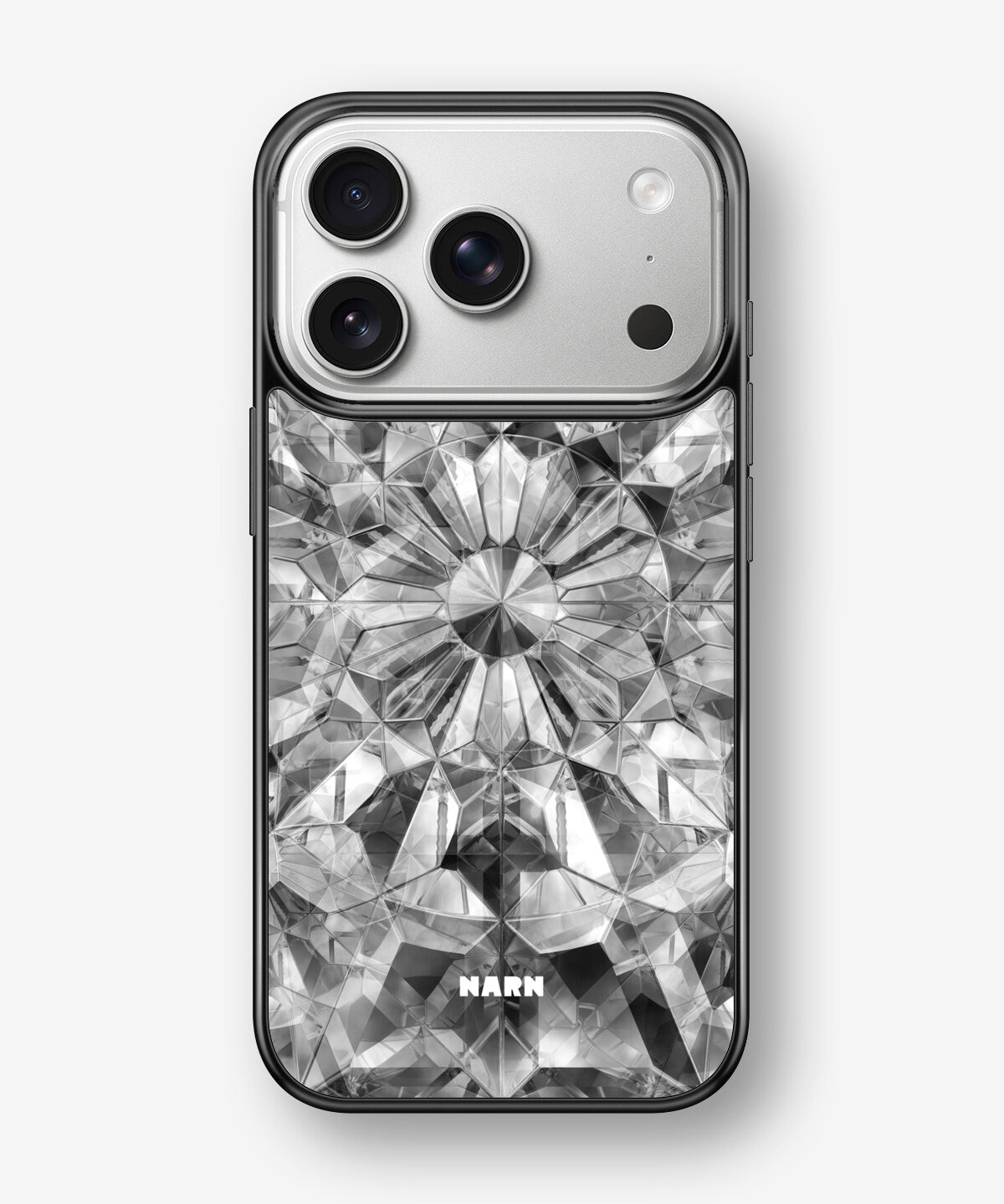 iPhone 17 Pro Hard Case – Grey Crystals - View 1