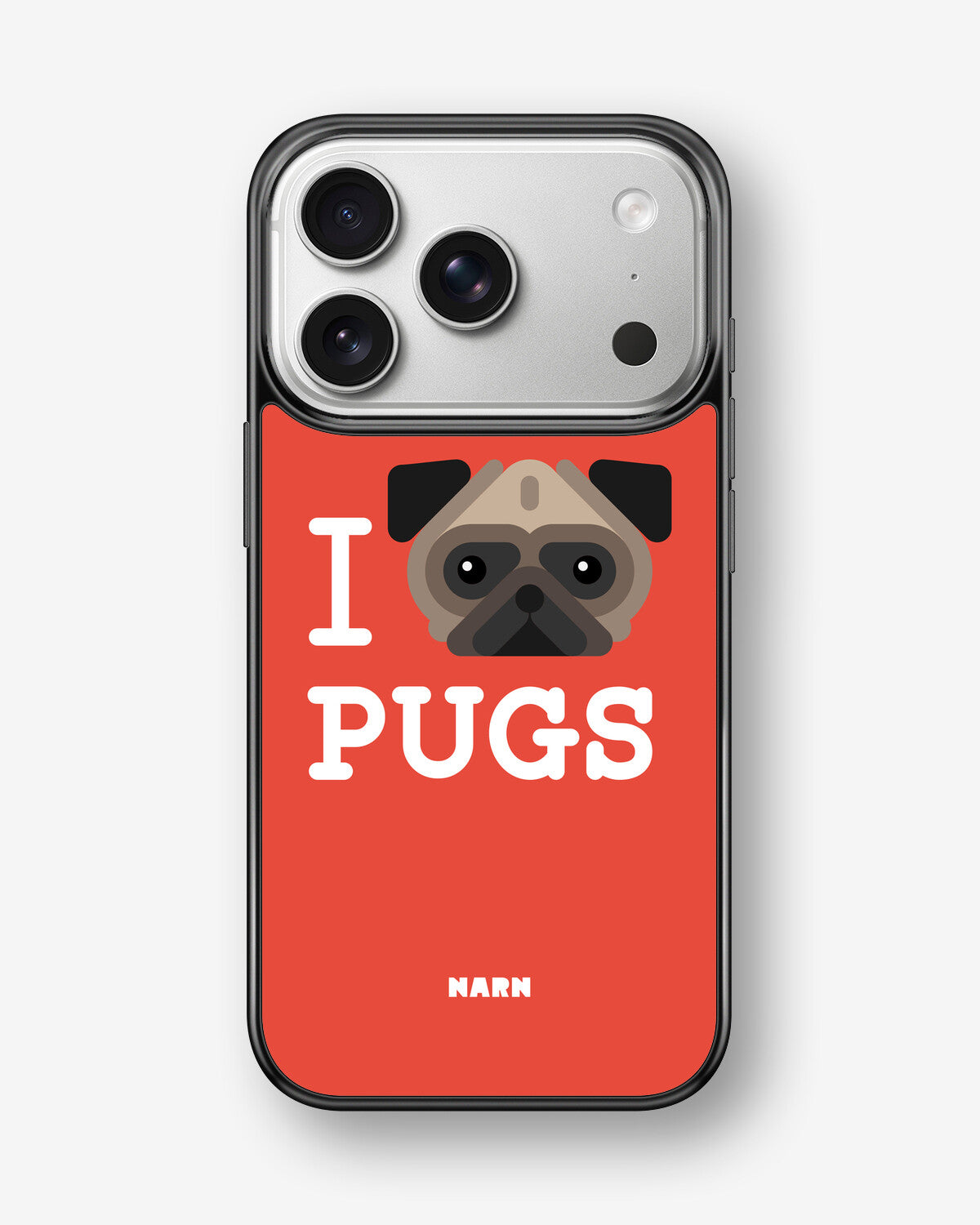 iPhone 17 Pro Hard Case – I Love Pugs - View 1