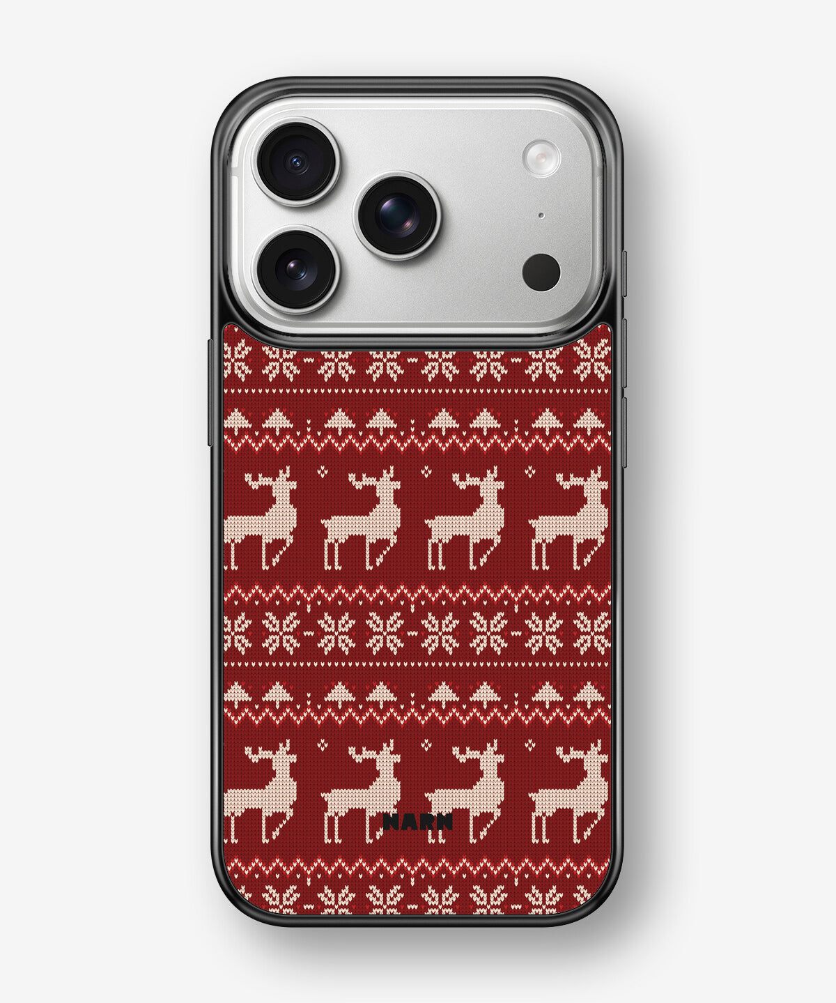 iPhone 17 Pro Hard Case – Reindeer Knit - View 1