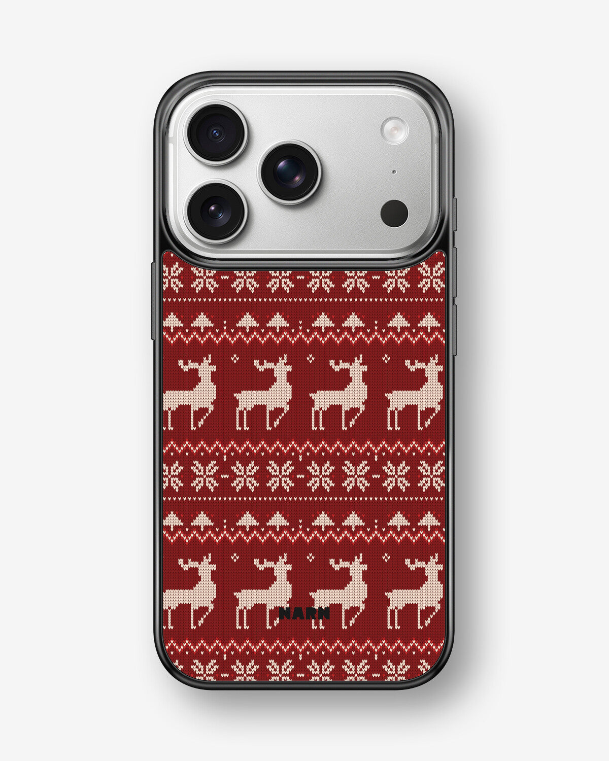 iPhone 17 Pro Hard Case – Reindeer Knit - View 1