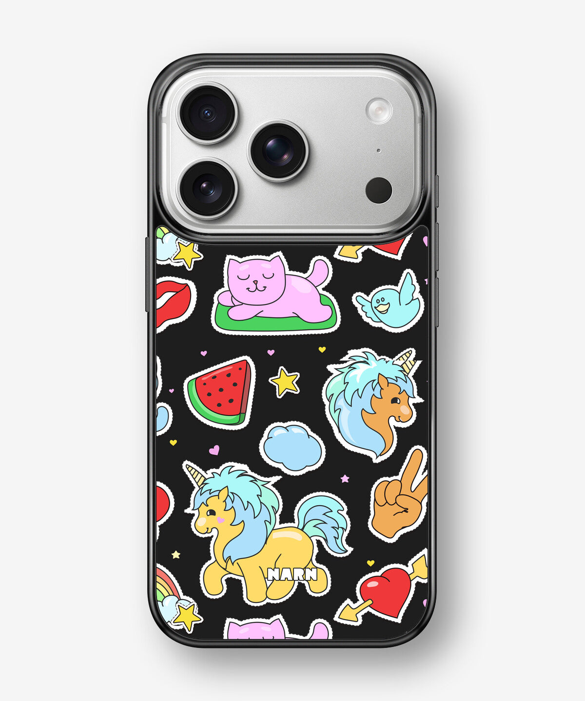 iPhone 17 Pro Max Hard Case – Cute Stickers - View 1