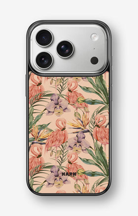 iPhone 17 Pro Max Hard Case – Flamingos & Flowers - View 1