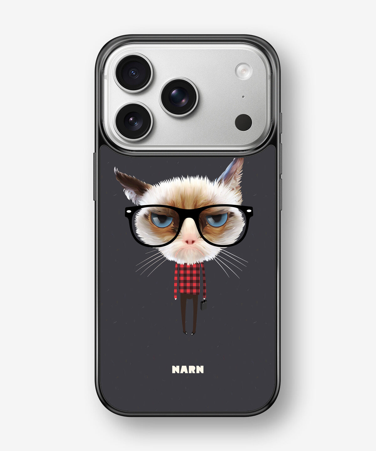 iPhone 17 Pro Max Hard Case – Hipster Cat - View 1