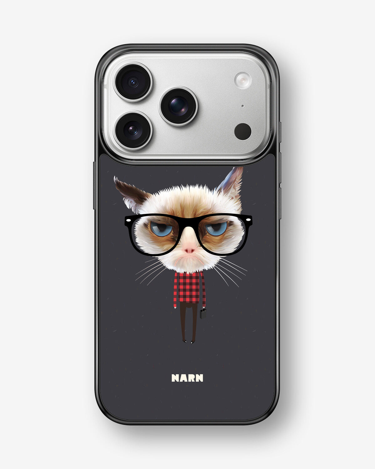 iPhone 17 Pro Max Hard Case – Hipster Cat - View 1