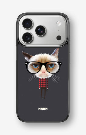 iPhone 17 Pro Max Hard Case – Hipster Cat - View 1