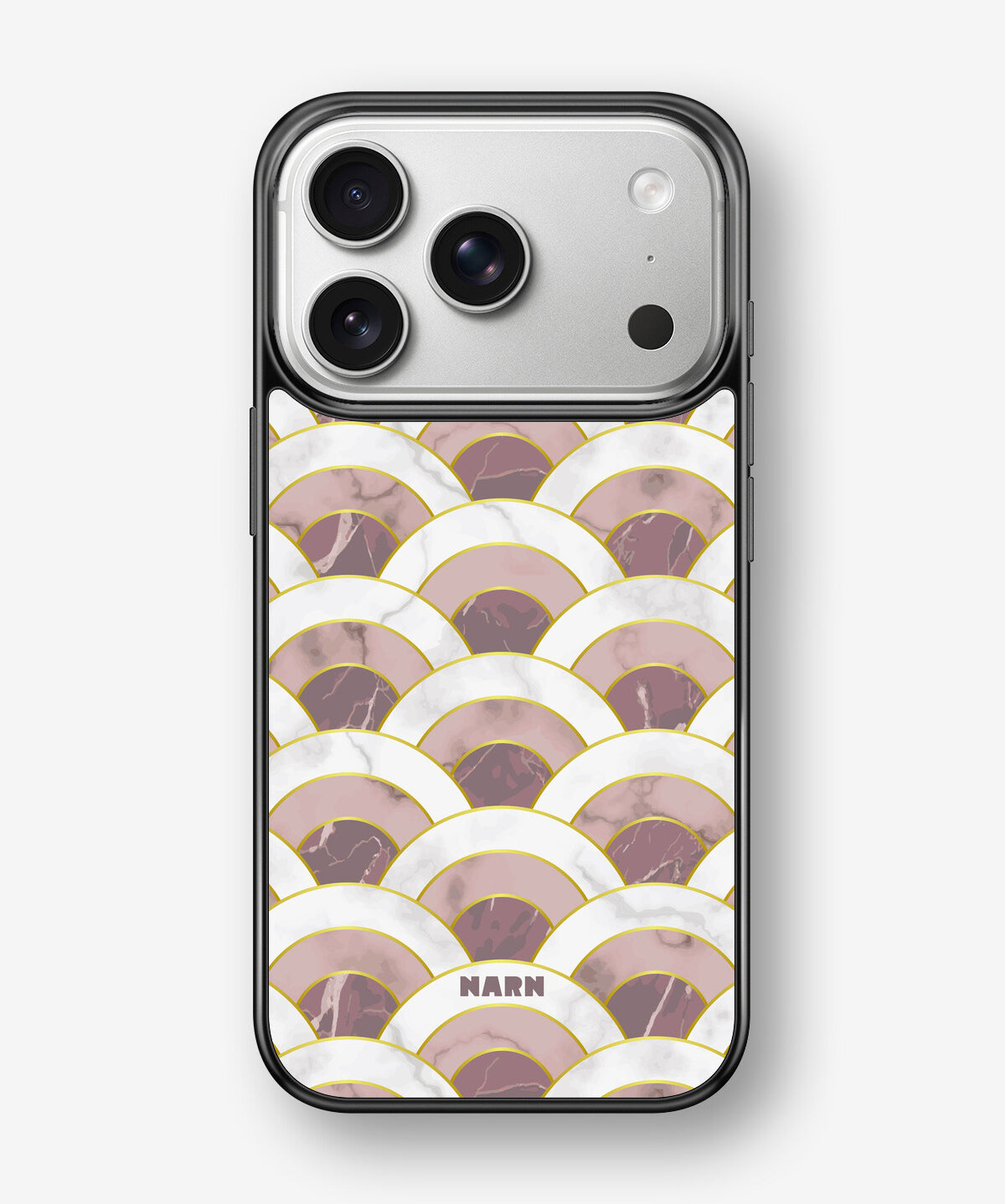 iPhone 17 Pro Max Hard Case – Pink Marble Waves - View 1
