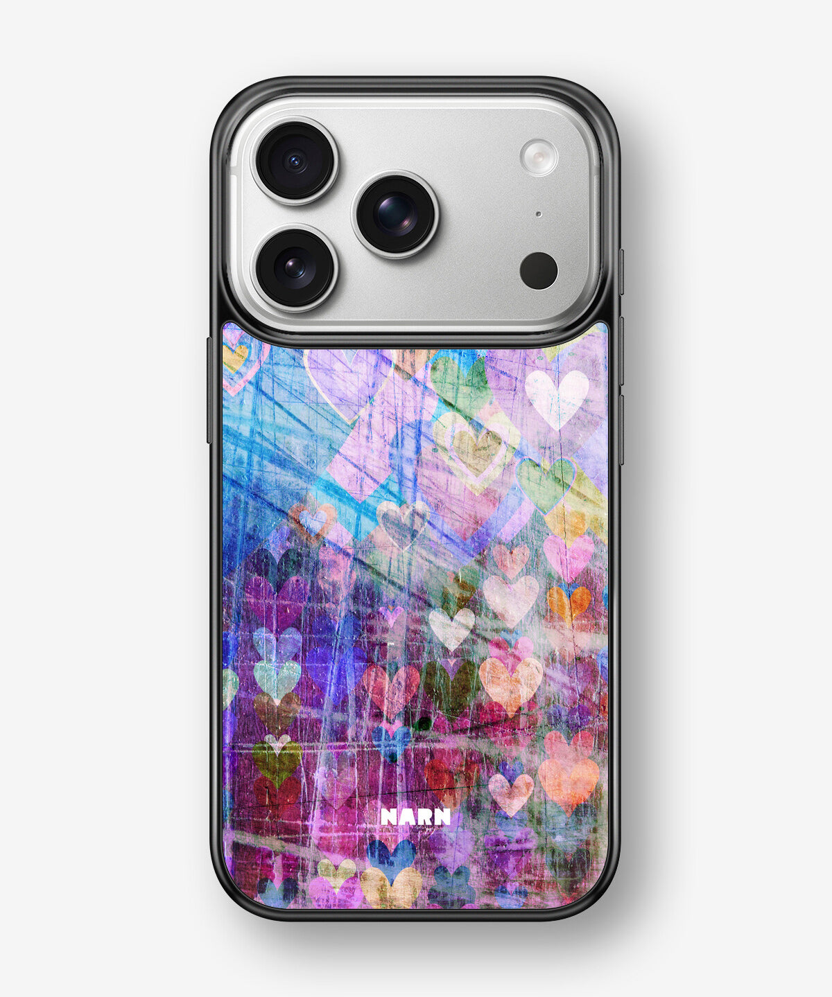 iPhone 17 Pro Max Hard Case – Purple Hearts - View 1