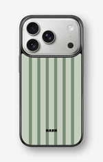 iPhone 17 Pro Max Hard Case – Sage Stripes - View 1