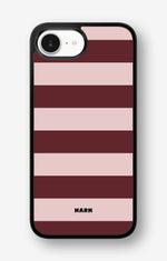 iPhone 17e Hard Case – Cranberry Stripe - View 1
