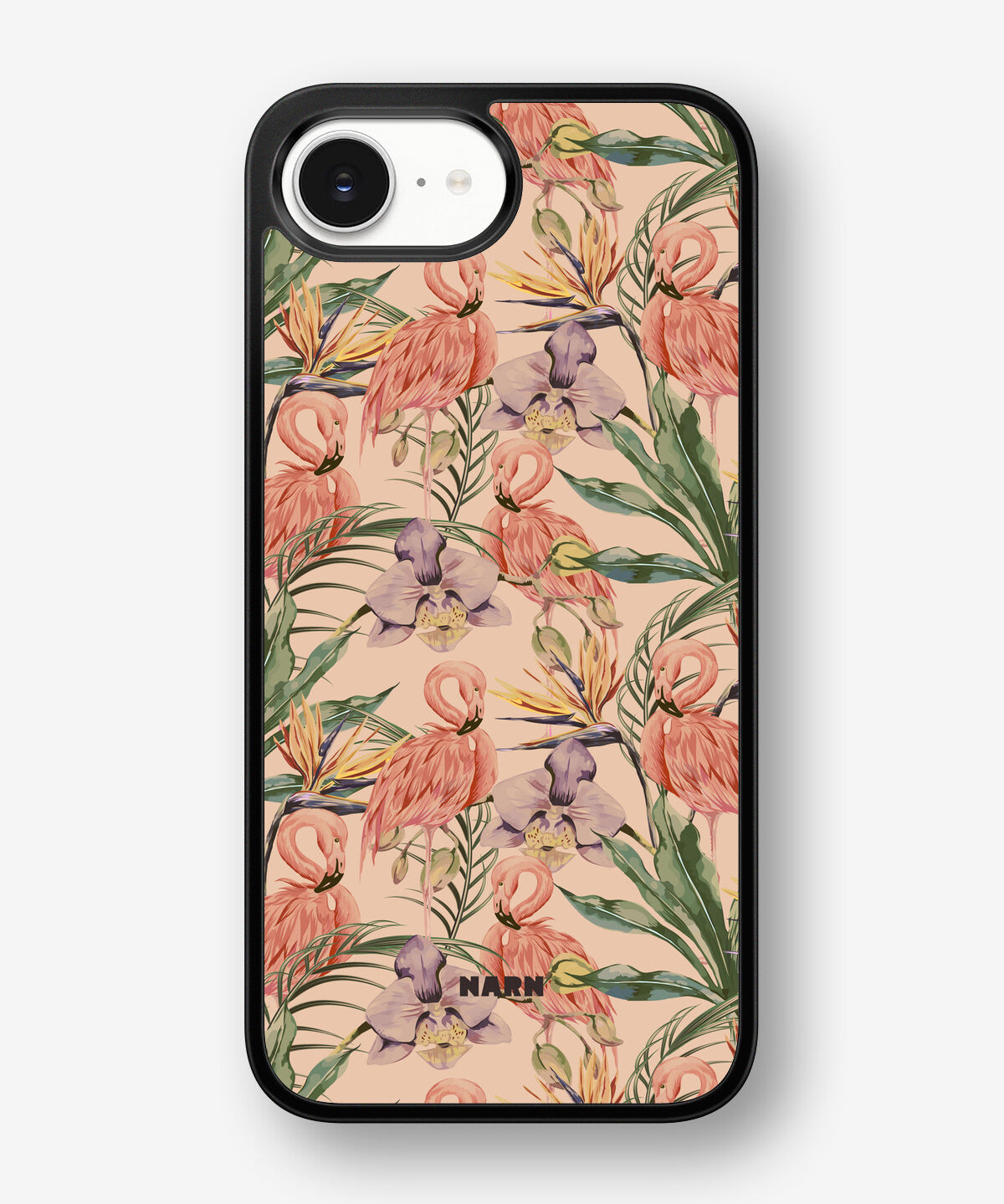 iPhone 17e Hard Case – Flamingos & Flowers - View 1