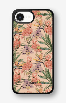 iPhone 17e Hard Case – Flamingos & Flowers - View 1