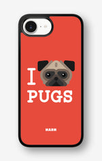 iPhone 17e Hard Case – I Love Pugs - View 1