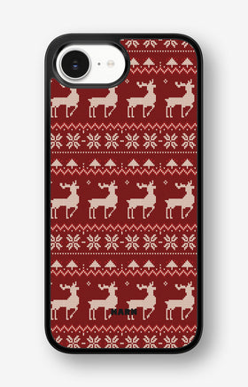 iPhone 17e Hard Case – Reindeer Knit - View 1