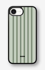 iPhone 17e Hard Case – Sage Stripes - View 1