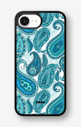 iPhone 17e Hard Case – Turquoise Paisley - View 1