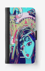 iPhone 17e Wallet Case - Abstract Cat - View 1