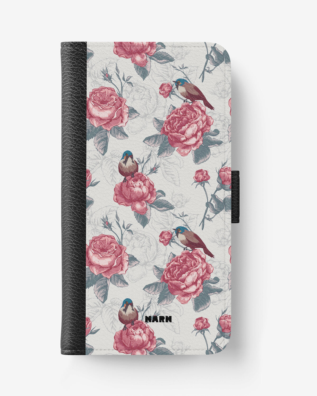iPhone 17e Wallet Case - Birds Among Roses - View 1