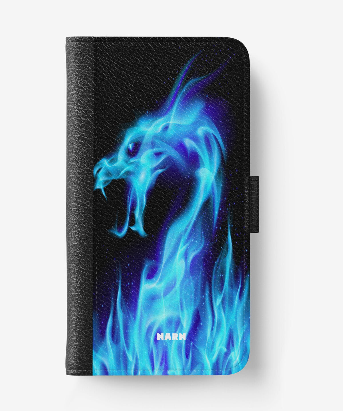 iPhone 17e Wallet Case - Blue Flames Dragon - View 1