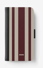 iPhone 17e Wallet Case - Bordeaux Stripe - View 1