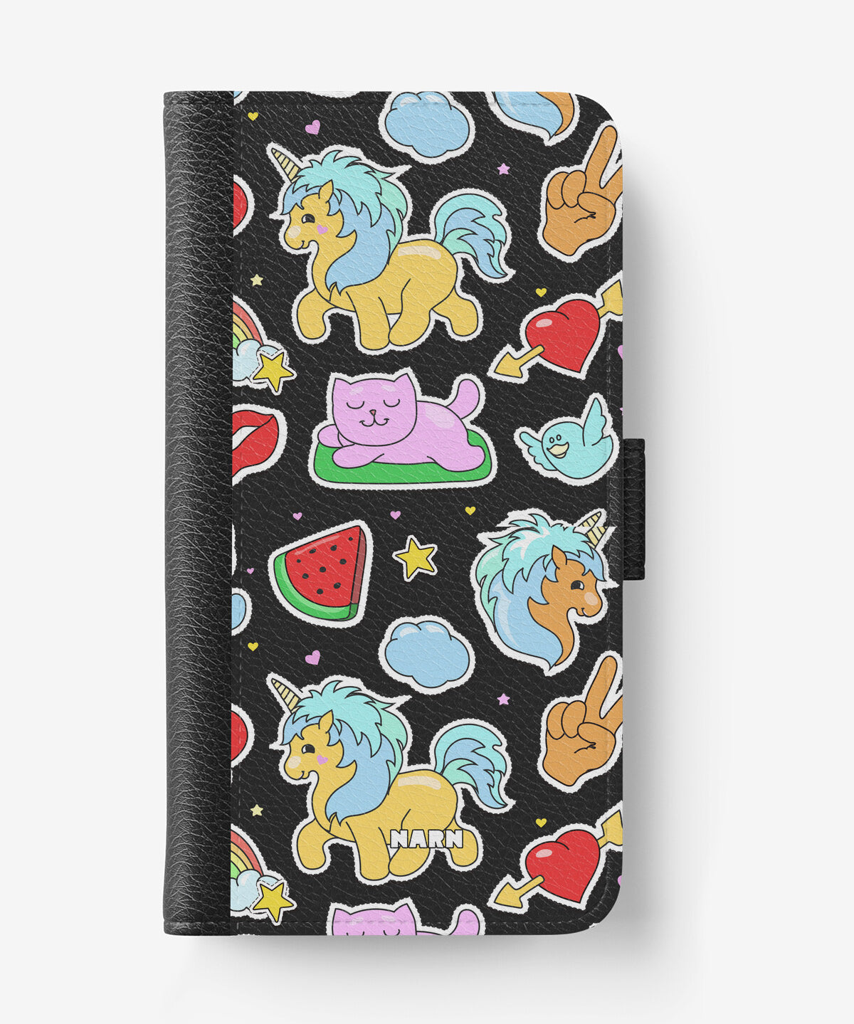 iPhone 17e Wallet Case - Cute Stickers - View 1
