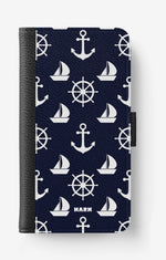 iPhone 17e Wallet Case - Deep Blue Voyage - View 1