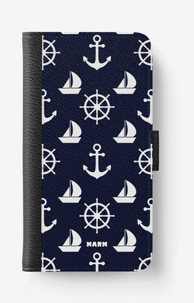 iPhone 17e Wallet Case - Deep Blue Voyage - View 1