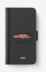 iPhone 17e Wallet Case - Golden Lips - View 1