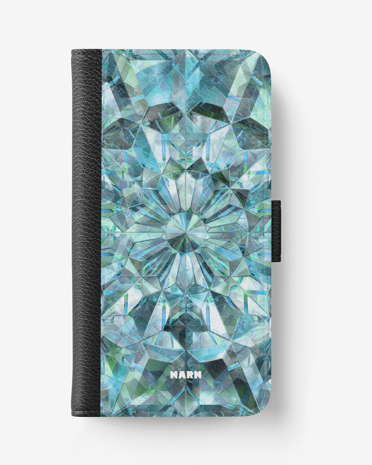 iPhone 17e Wallet Case - Green Crystals - View 1
