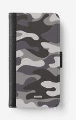 iPhone 17e Wallet Case - Grey Camo - View 1