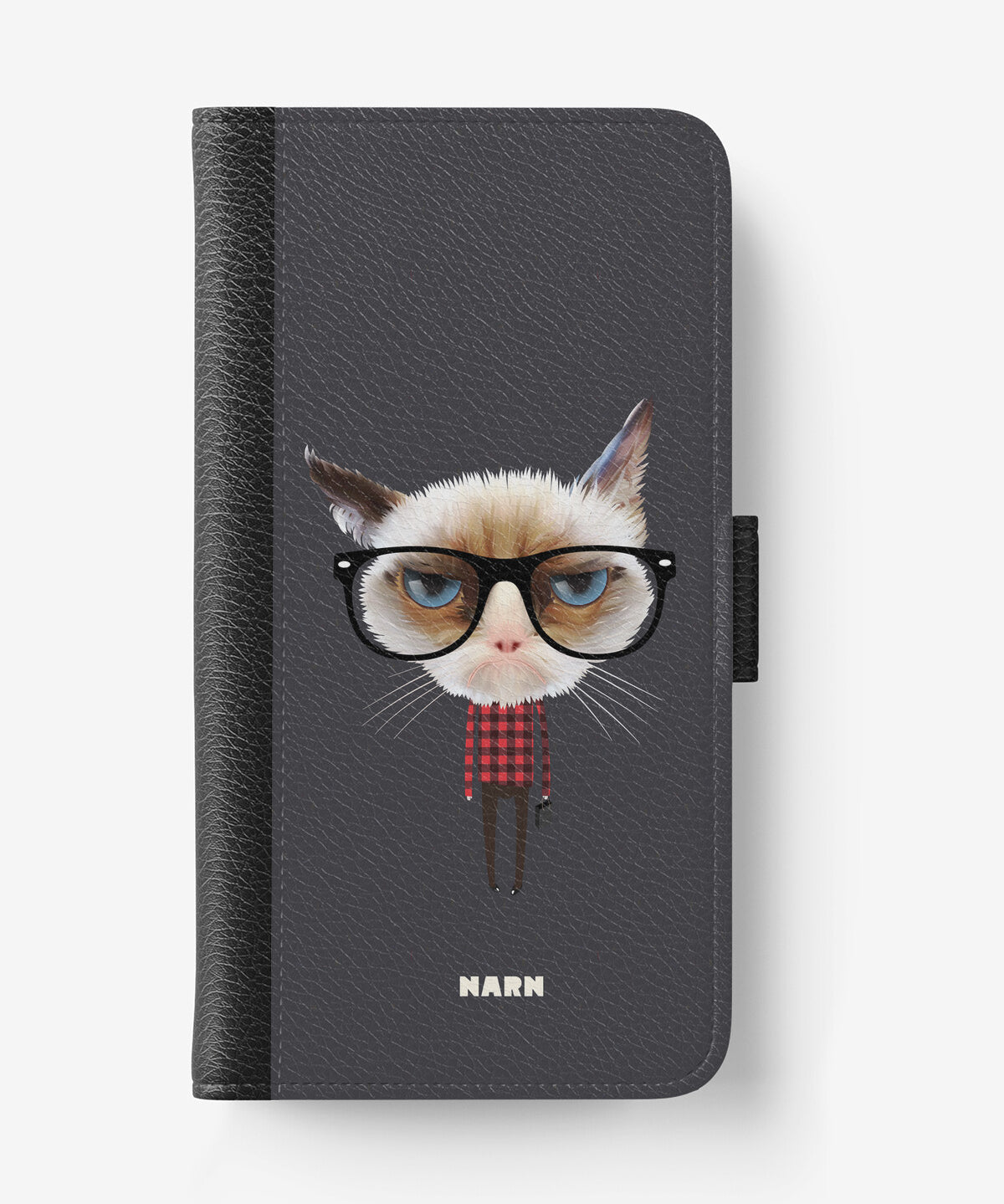 iPhone 17e Wallet Case - Hipster Cat - View 1