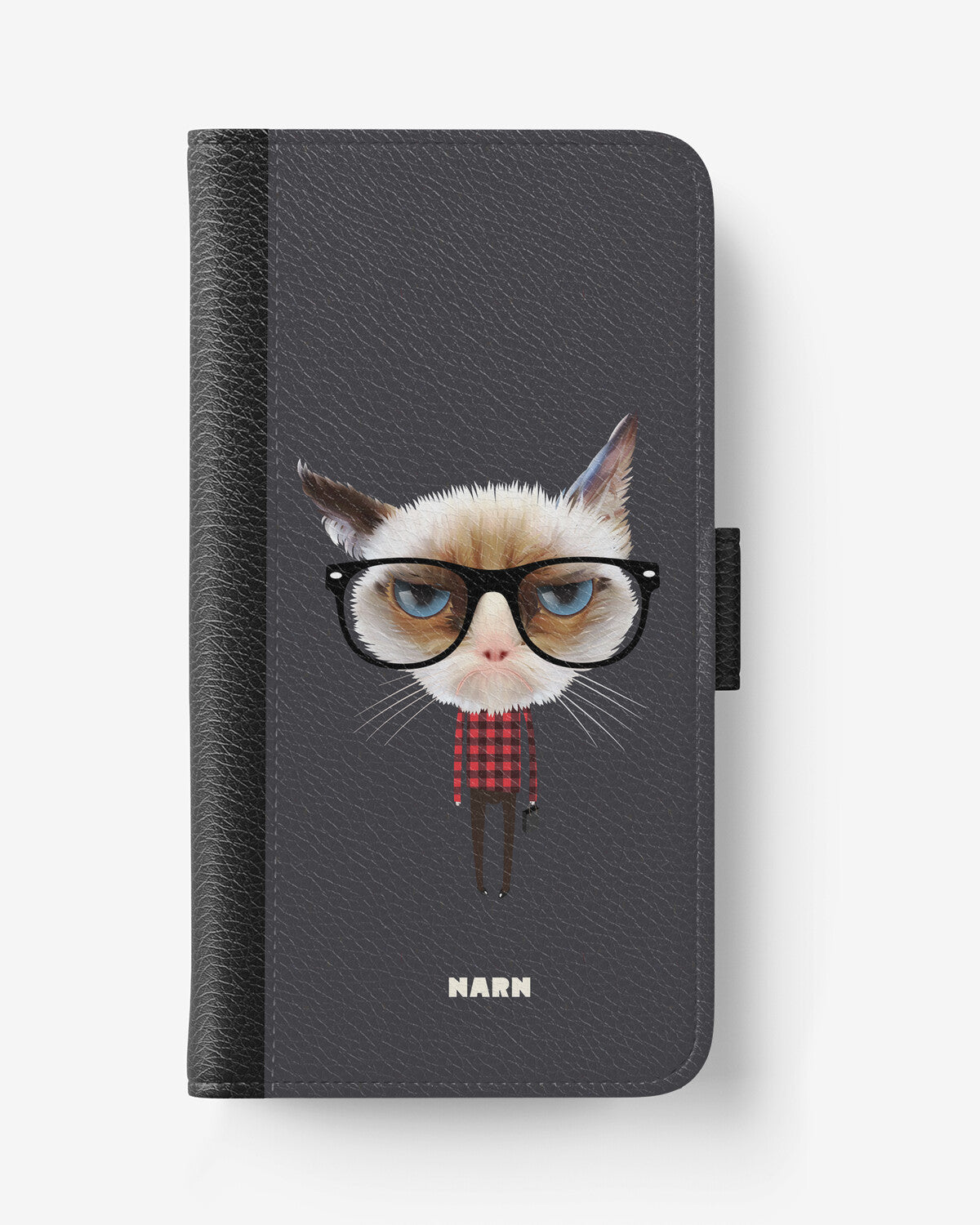 iPhone 17e Wallet Case - Hipster Cat - View 1